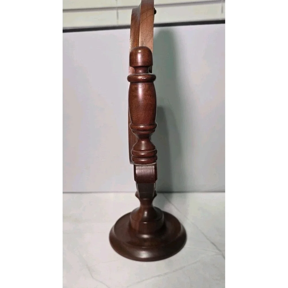 Vintage Handmade Solid Walnut Tilting Mirror Made By D.L. Morley